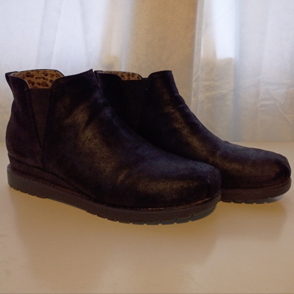 BOBS from Skechers Shimmering Black Ankle Booties